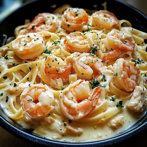 One Pot Shrimp and Crab Alfredo