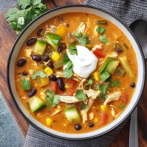 Rotisserie Chicken Enchilada Soup
