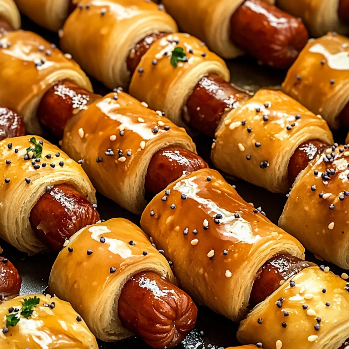 GLAZED PIGS IN A BLANKET