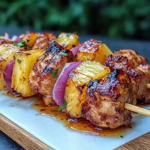 Spicy Honey Grilled Chicken Skewers