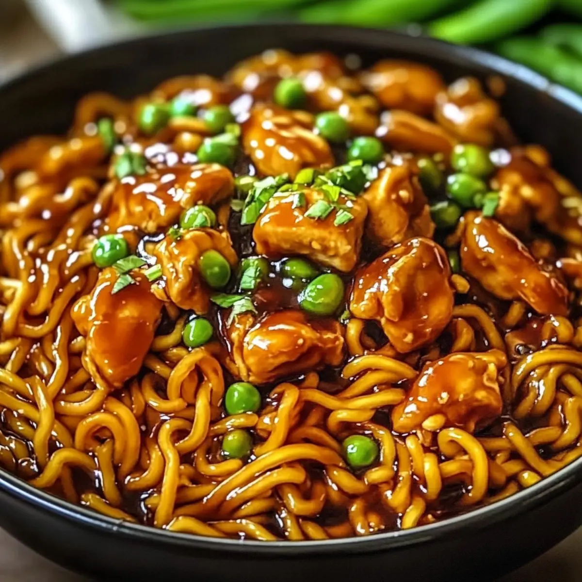 Sticky Garlic Chicken Noodles
