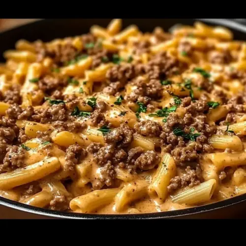 High-Protein Creamy Beef Pasta