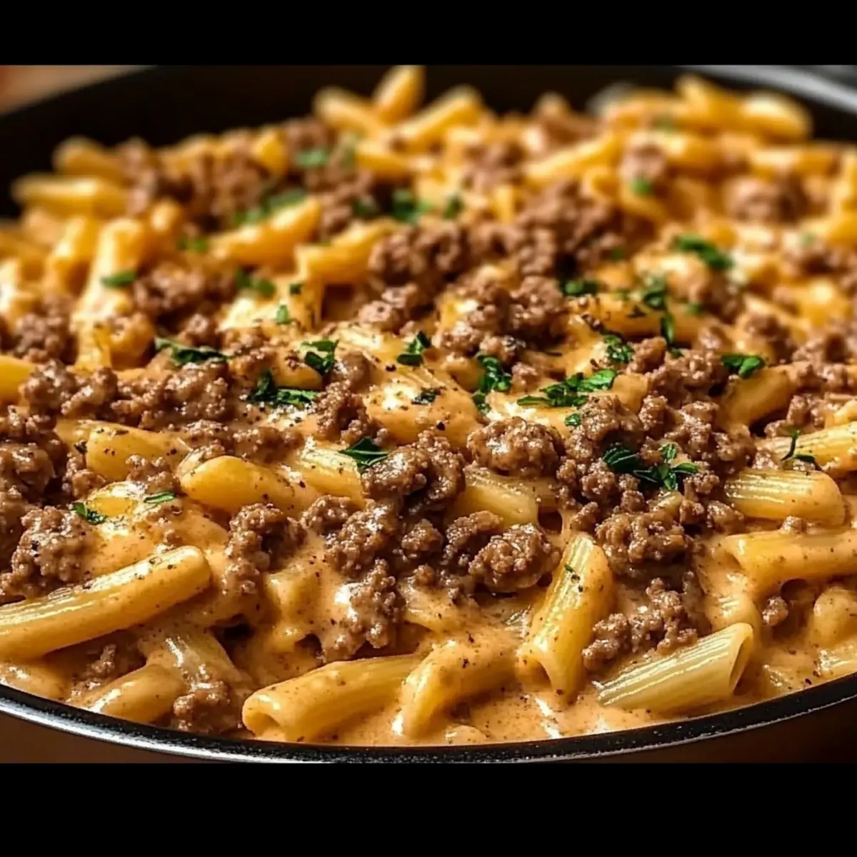 High-Protein Creamy Beef Pasta