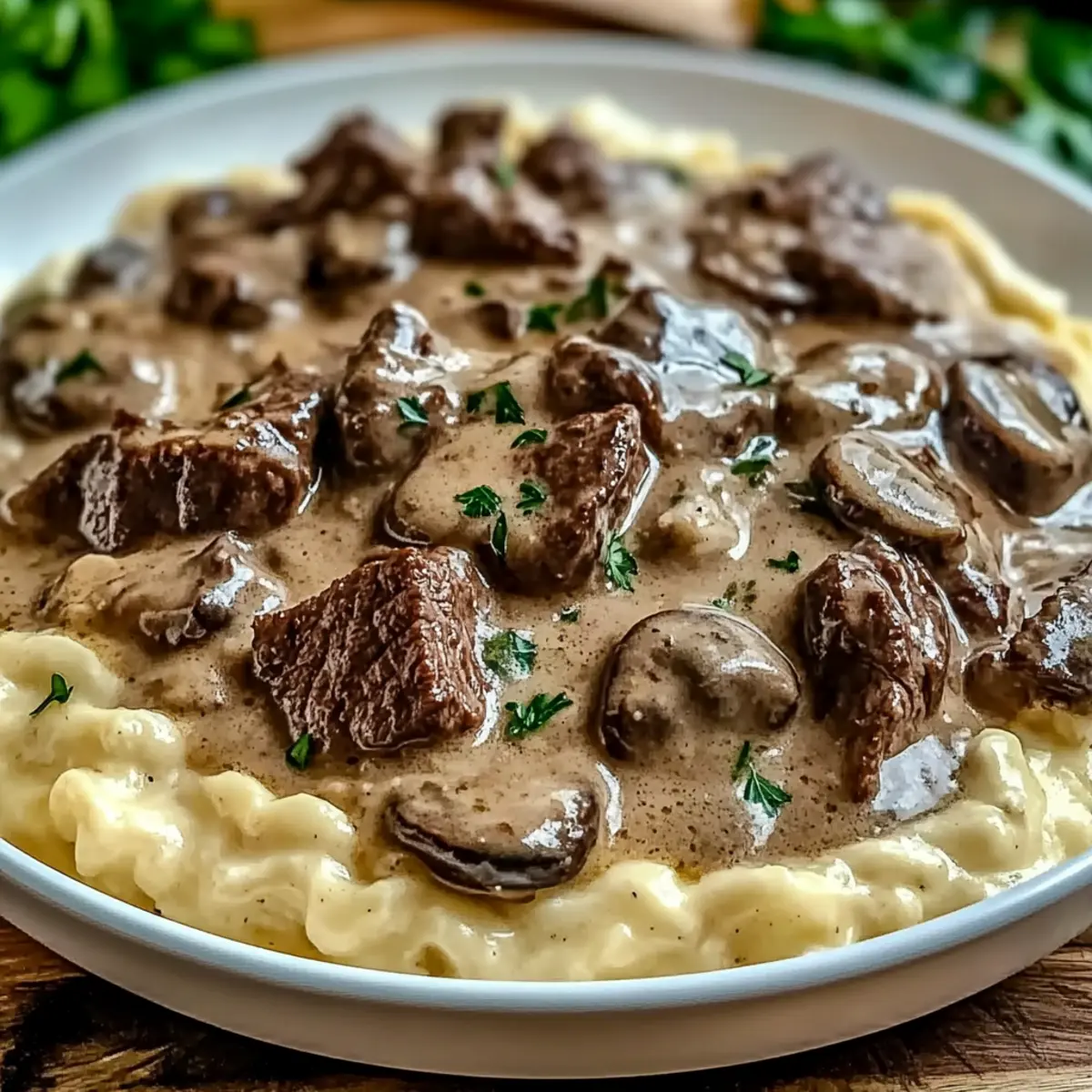 Keto Beef Stroganoff