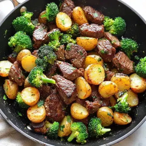 Garlic Steak Bites and Potatoes