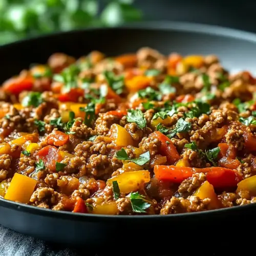 Ground Turkey and Peppers