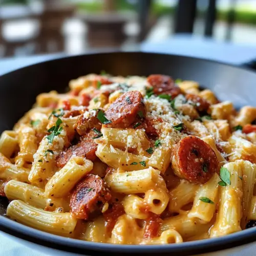 One Skillet Andouille Sausage Pasta
