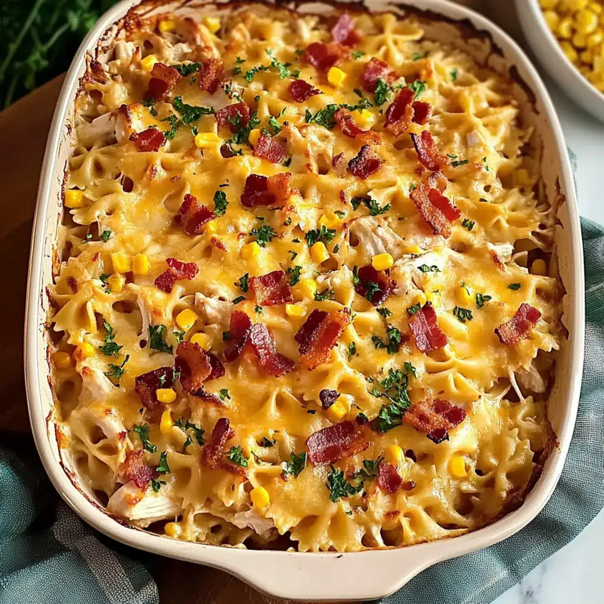 Creamy BBQ Ranch Chicken Casserole
