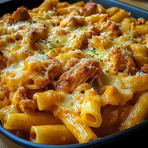 Smoky BBQ Chicken & Cheddar Pasta Bake