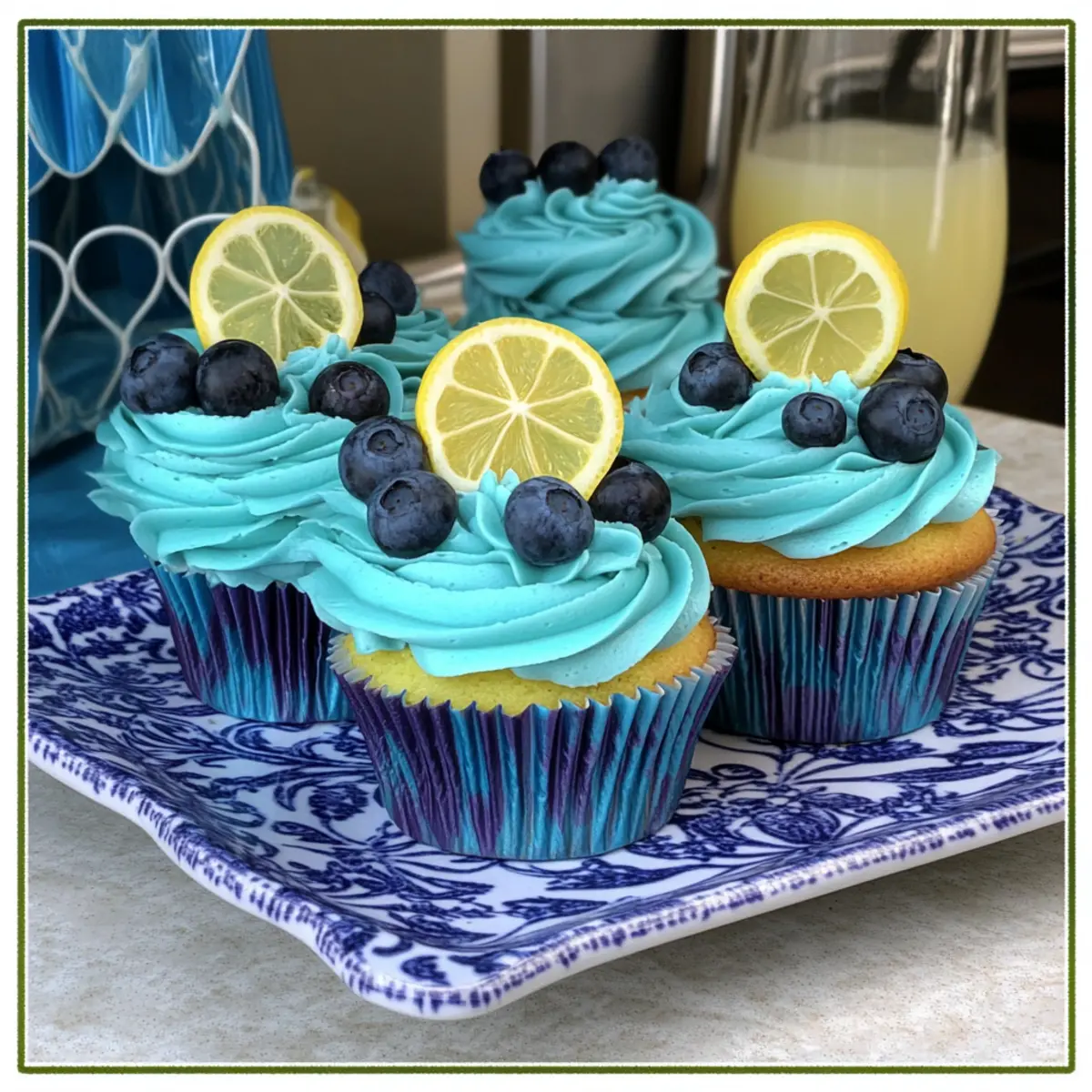 Blueberry Lemonade Cupcakes