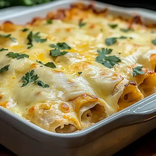 Creamy White Chicken Enchiladas