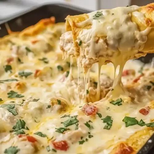 White Queso Chicken Enchiladas
