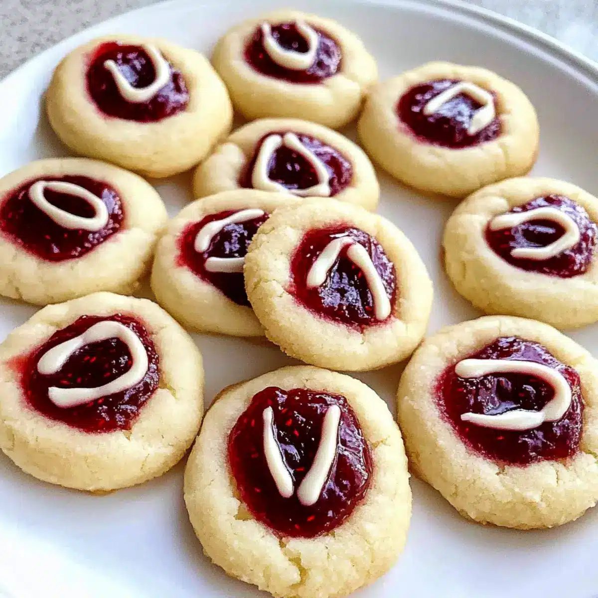 Raspberry Thumbprint Cookies