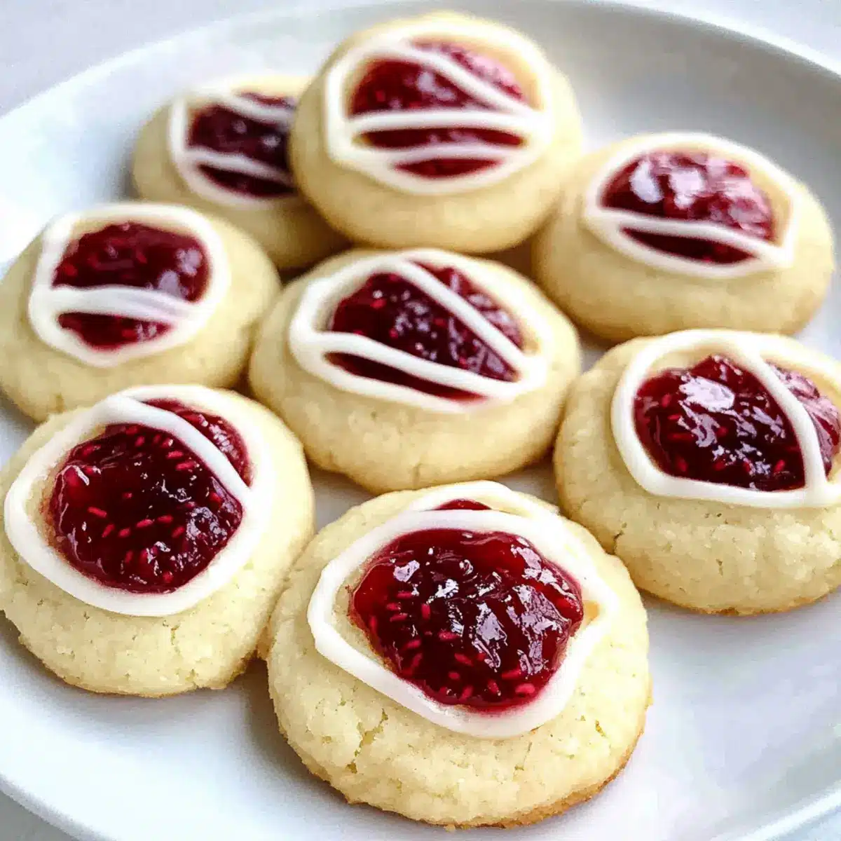 Raspberry Thumbprint Cookies
