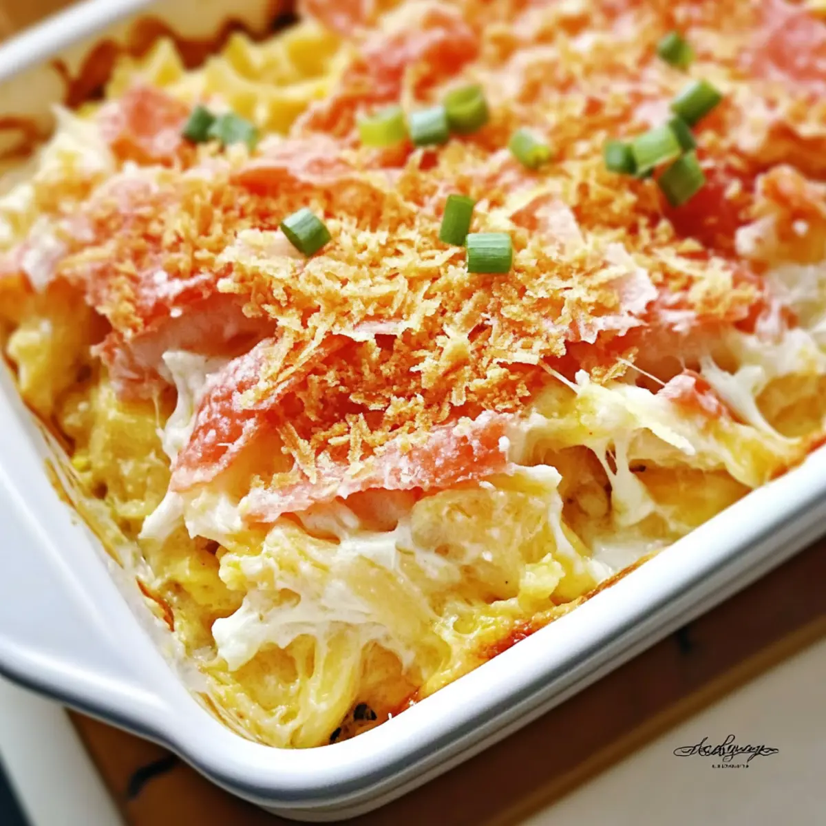 Cheesy Crab Rangoon Casserole