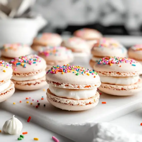 Birthday Cake Macarons