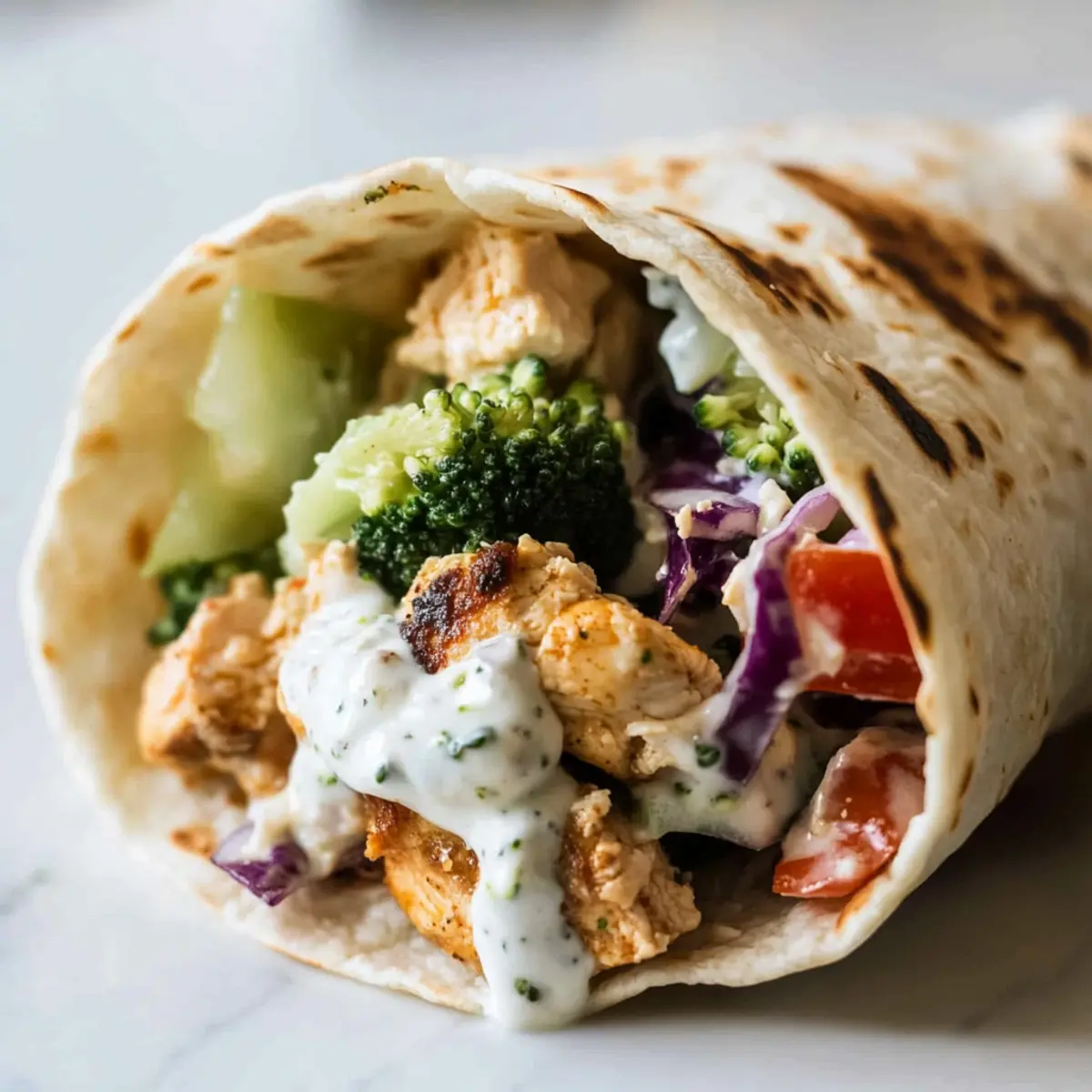 Mediterranean Chicken Wraps
