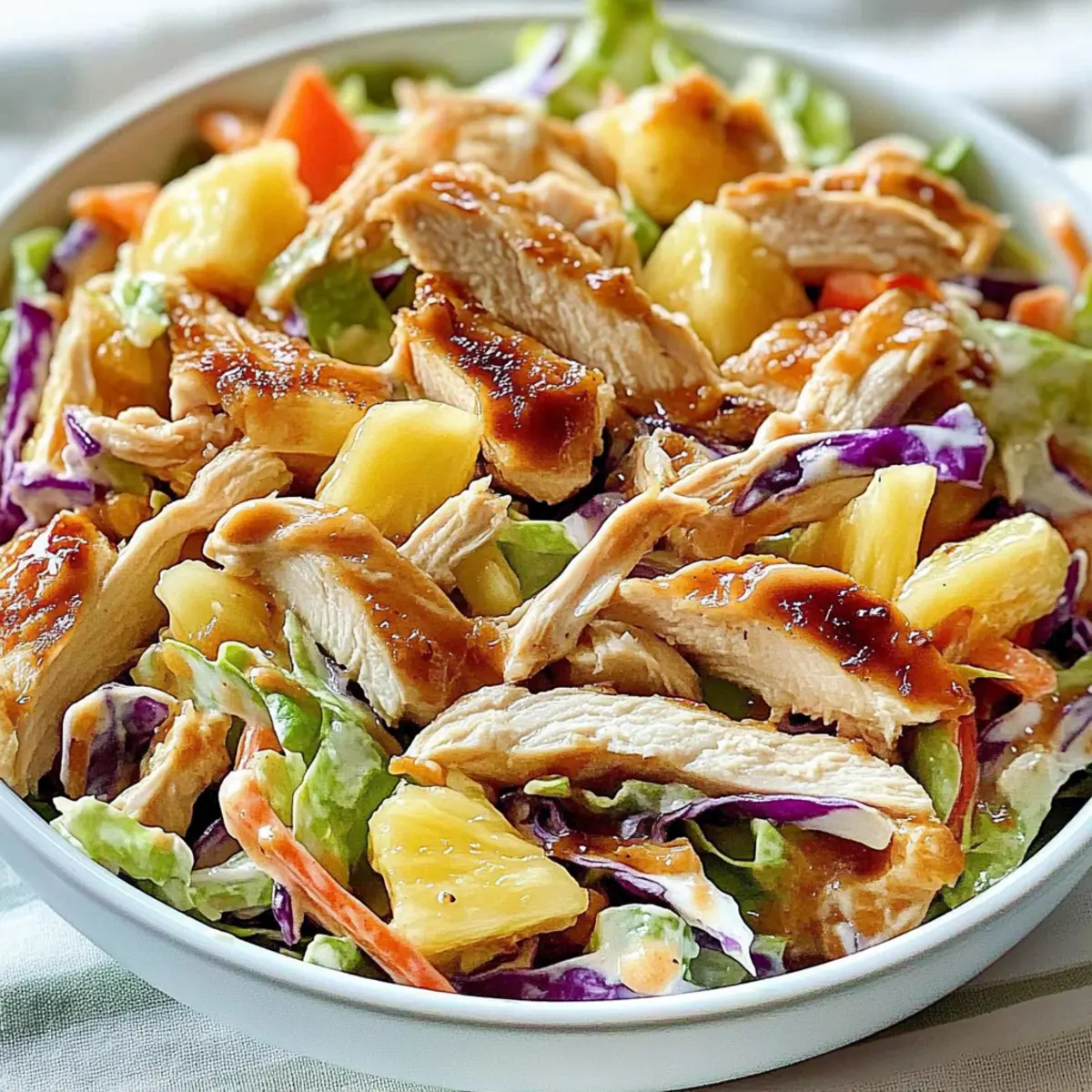 Hawaiian Chicken Slaw Salad