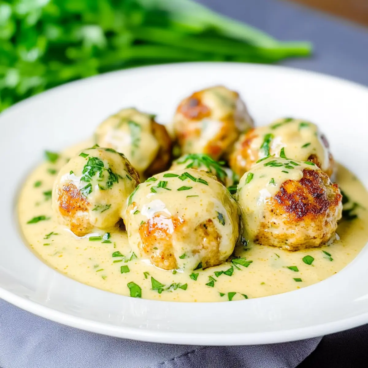 Chicken Meatballs with Honey Mustard Sauce