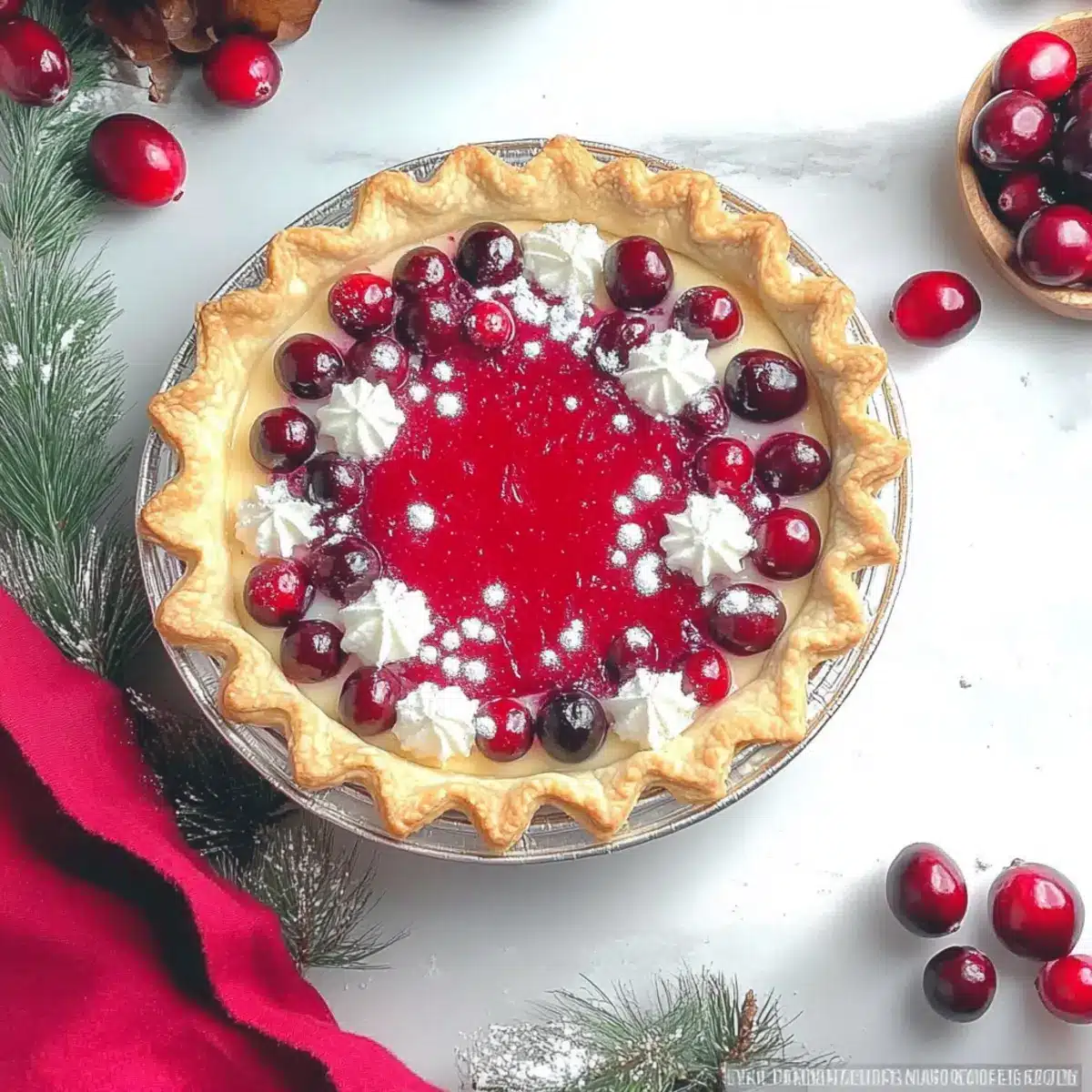 Cranberry Custard Pie