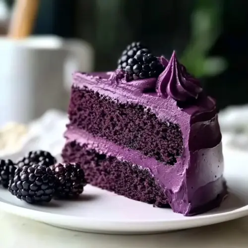 Dreamiest Blackberry Velvet Cake