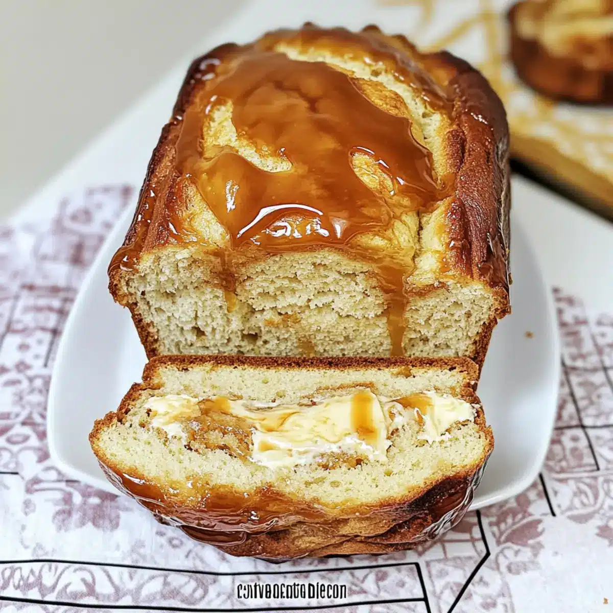 Caramel Bread with Cream Cheese Filling