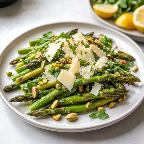 Lemony Asparagus Salad With Shaved Cheese