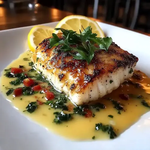 Crispy Sea Bass Lemon Sauce