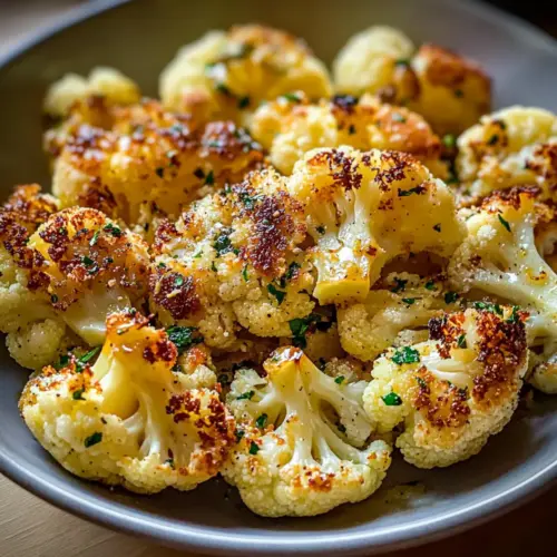 Garlic Butter Roasted Cauliflower