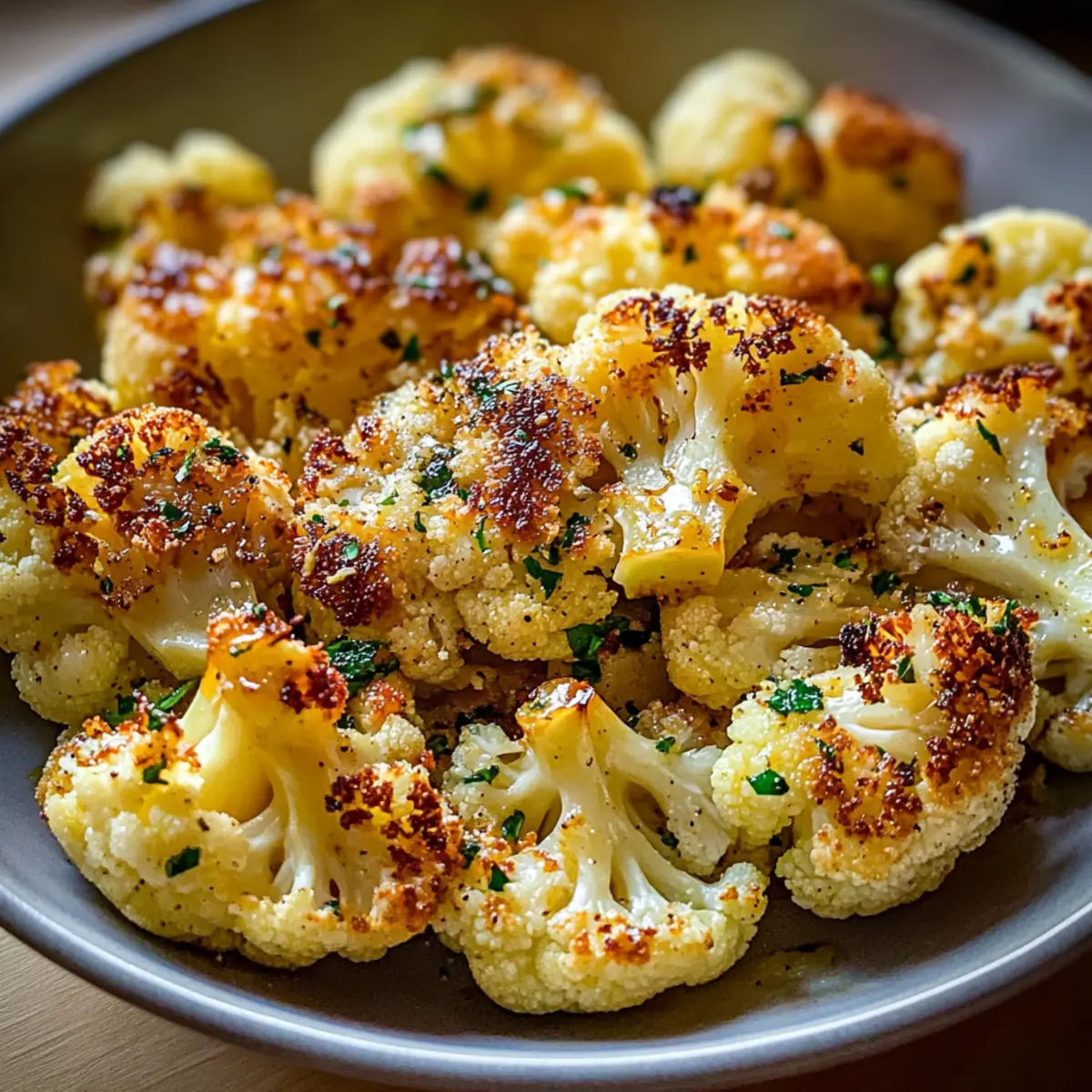 Garlic Butter Roasted Cauliflower