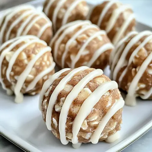 No-Bake Cinnamon Roll Protein Bites