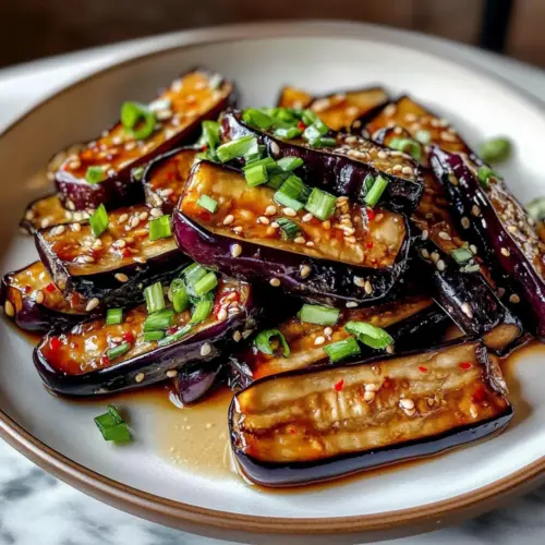 Crispy Eggplant Tossed in Garlic Soy Glaze