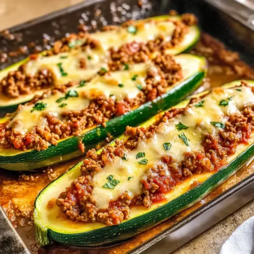 Ground Beef Zucchini Boats Recipe