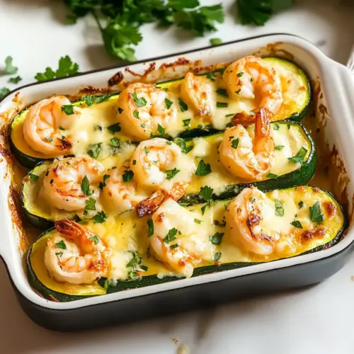 Garlicky Shrimp Zucchini