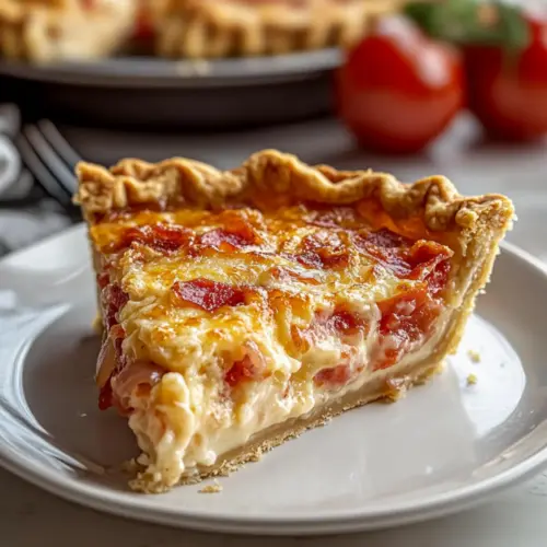Bacon Onion Tomato Pie