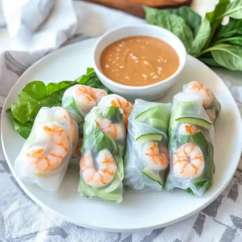 Vietnamese Spring Rolls with Peanut Sauce