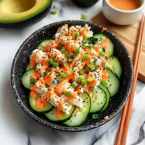 Delicious California Roll Cucumber Salad