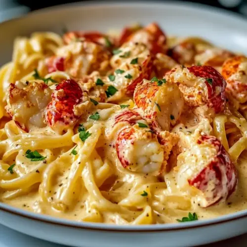 Creamy Lobster Linguine