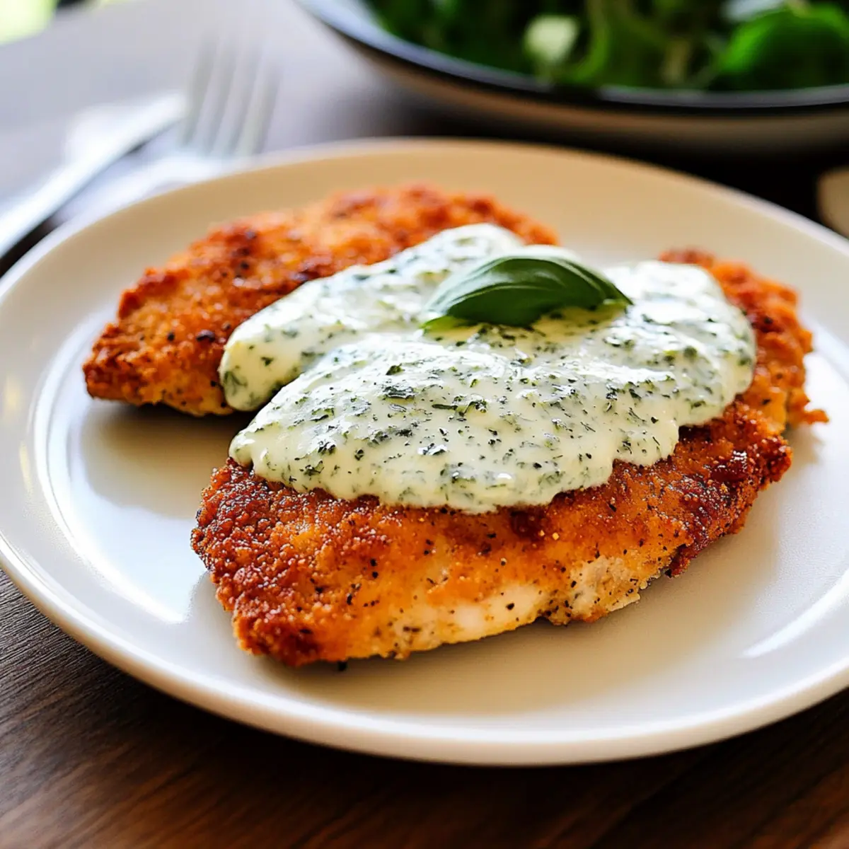 Chicken in Basil Cream Sauce