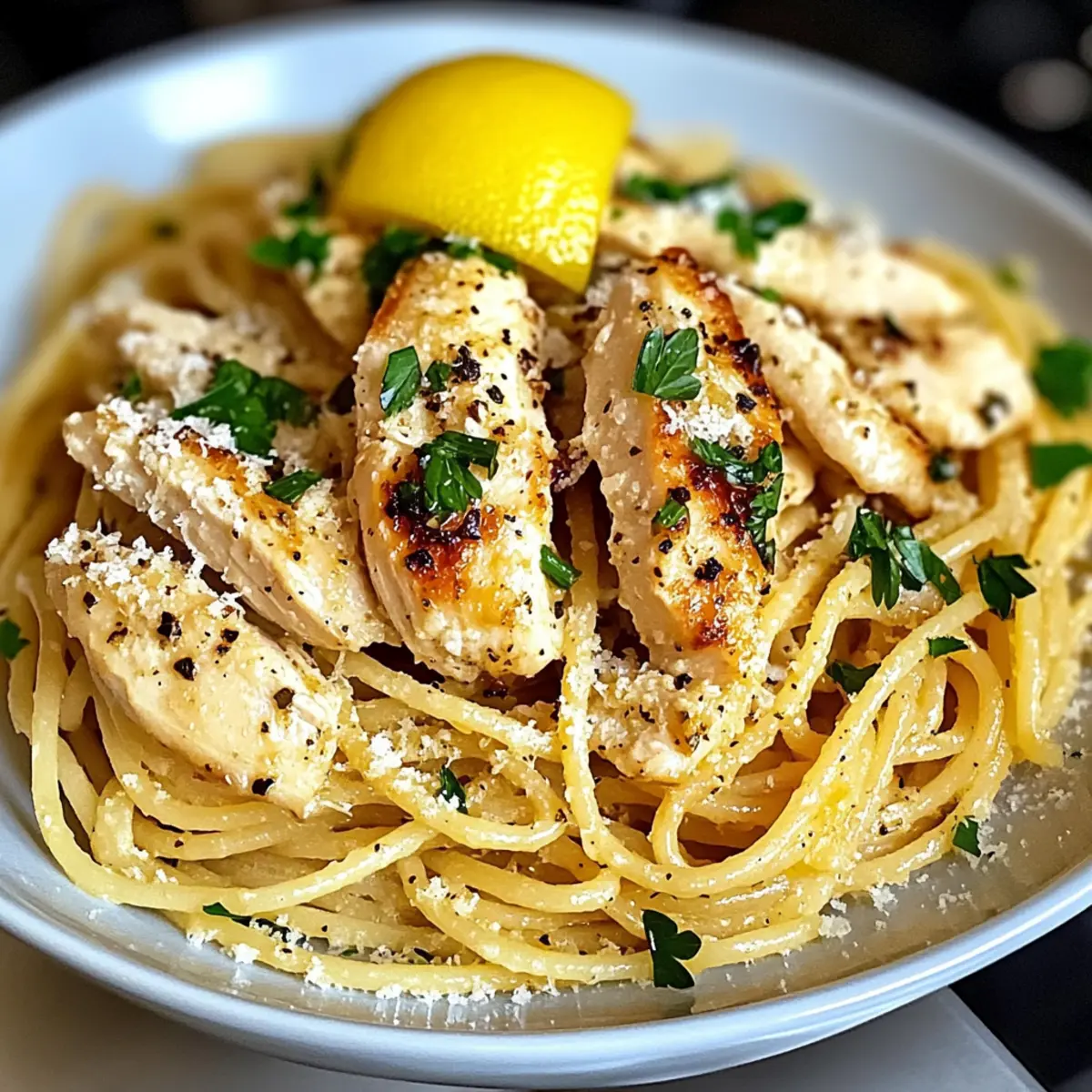 15-Minute Lemon Garlic Chicken Pasta