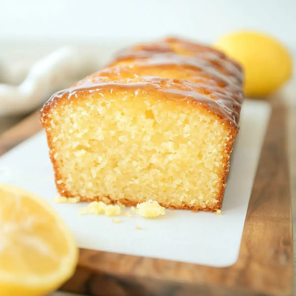 Glazed Sourdough Lemon Cake