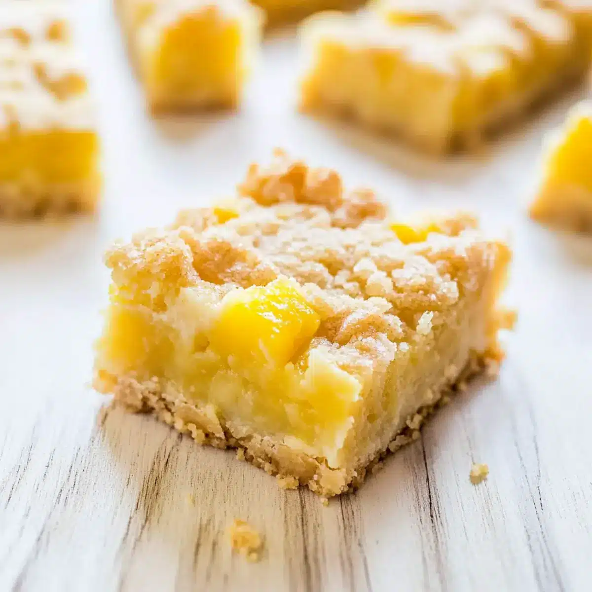 Soft Pineapple Crumble Bars
