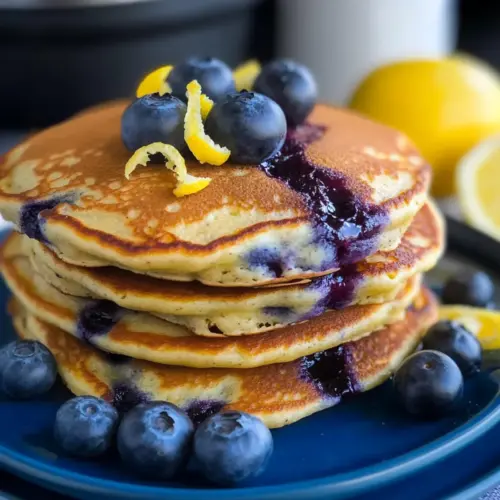 Paleo Lemon Blueberry Pancakes