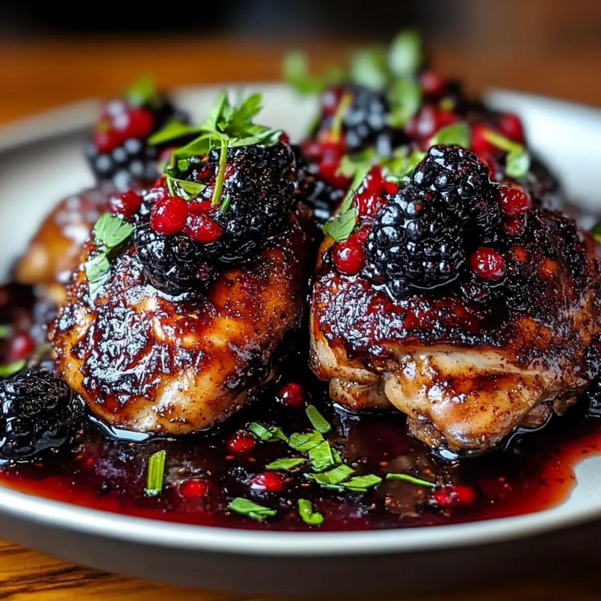 Chicken with Blackberry Sauce