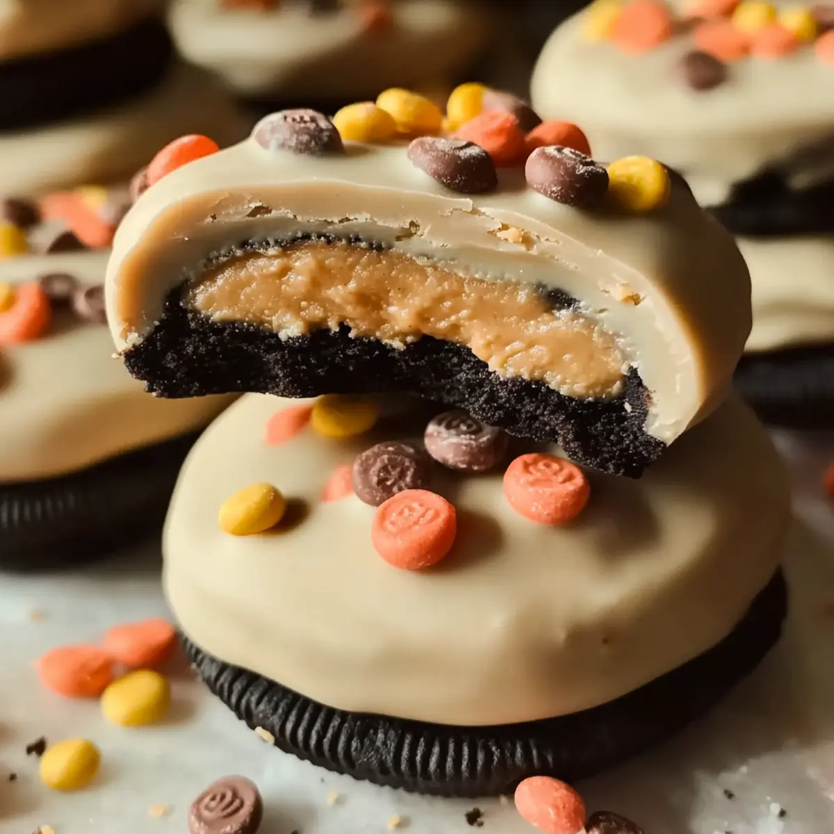 Peanut Butter Dipped Oreos