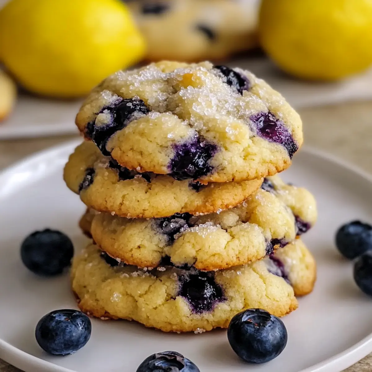 Lemon Blueberry Sourdough Cookies
