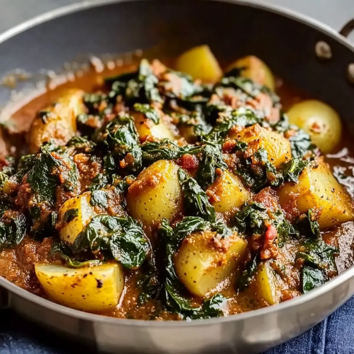 Easy Saag Aloo (Spinach and Potato Curry)