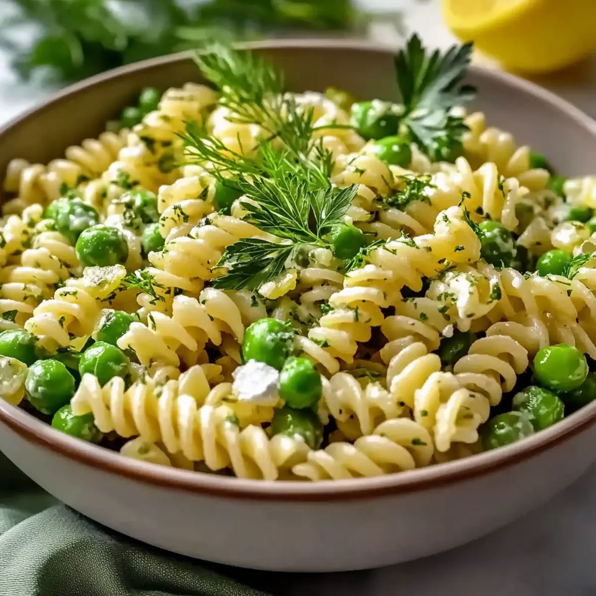 Herbed Pea and Lemon Pasta Salad