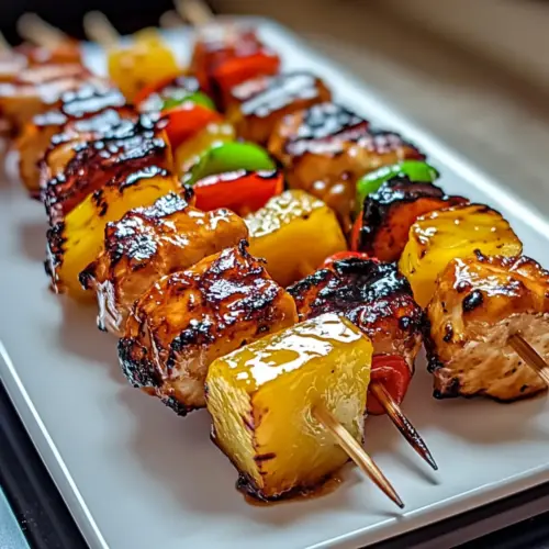 Grilled Pineapple Teriyaki Chicken Kabobs