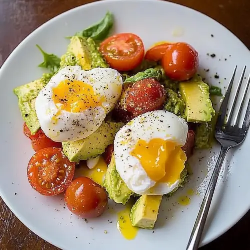Pesto Tomato, Egg & Avocado Breakfast Salad